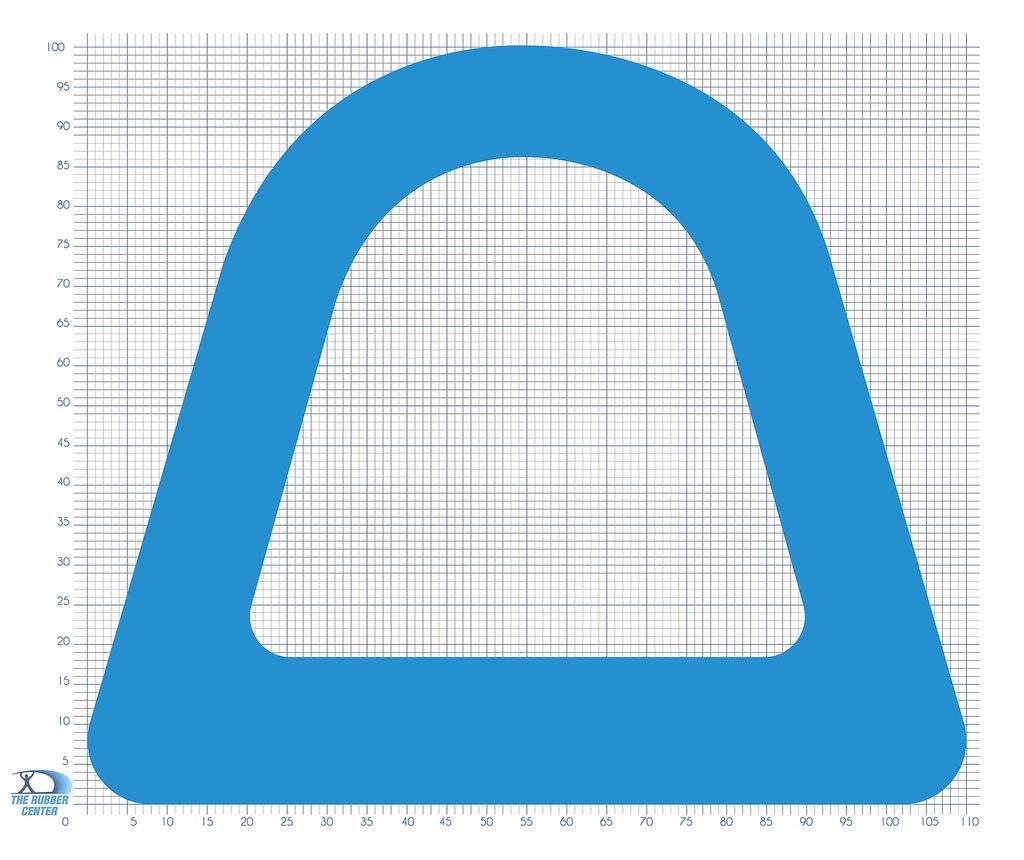 Rubber D-fender profile - 110x100 mm