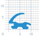 P32 - TPE profile for aluminium frame - 10x8mm