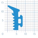 P38 - Silicone profile for aluminium frame - 14x9mm