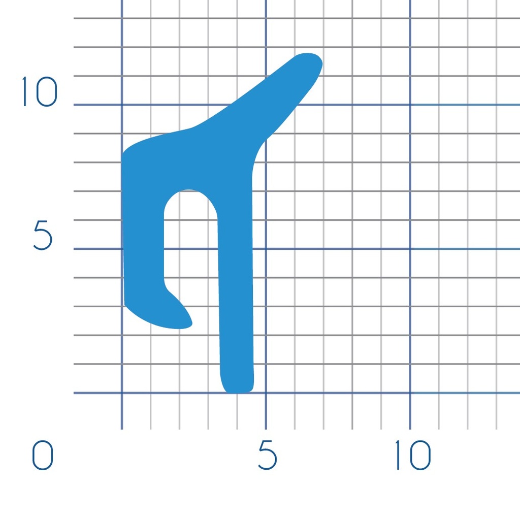 P45 - H sealing profile - 7x11 mm