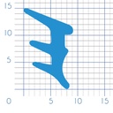 P49 - TPE glazing seal - 12x15mm 