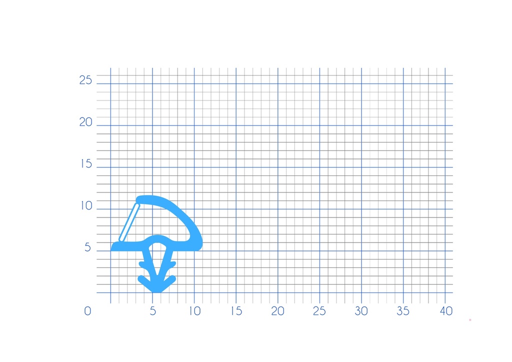 P60 - TPE profile for wooden frame - 11x12mm