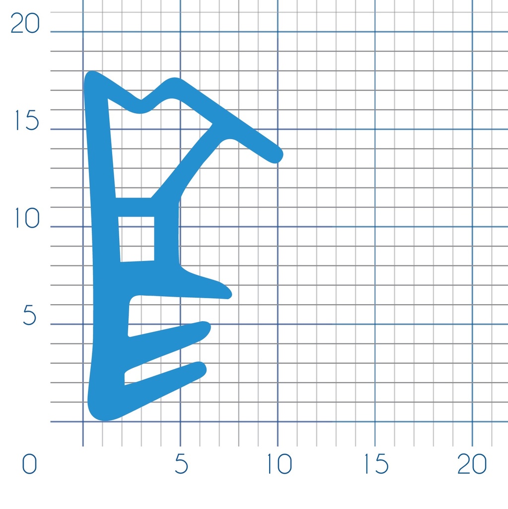 P71 - TPE profile for wooden frame - 9x18mm