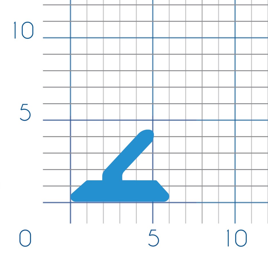 P157 - TPE profile for aluminium frame - 6x4mm 