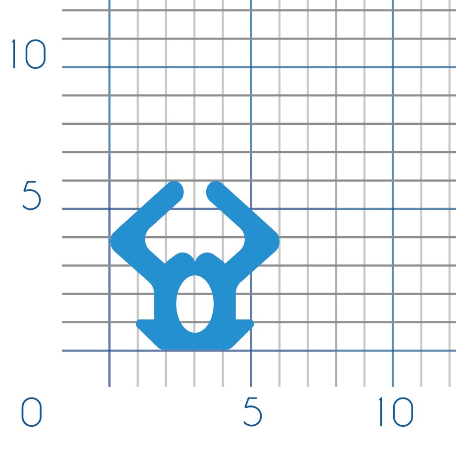 P162 - TPE profile for PVC frame - 6x6mm