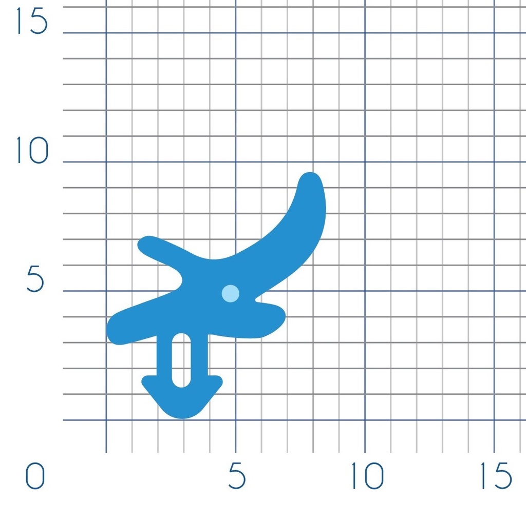 P10 - TPE profile for PVC frame - 8x9mm