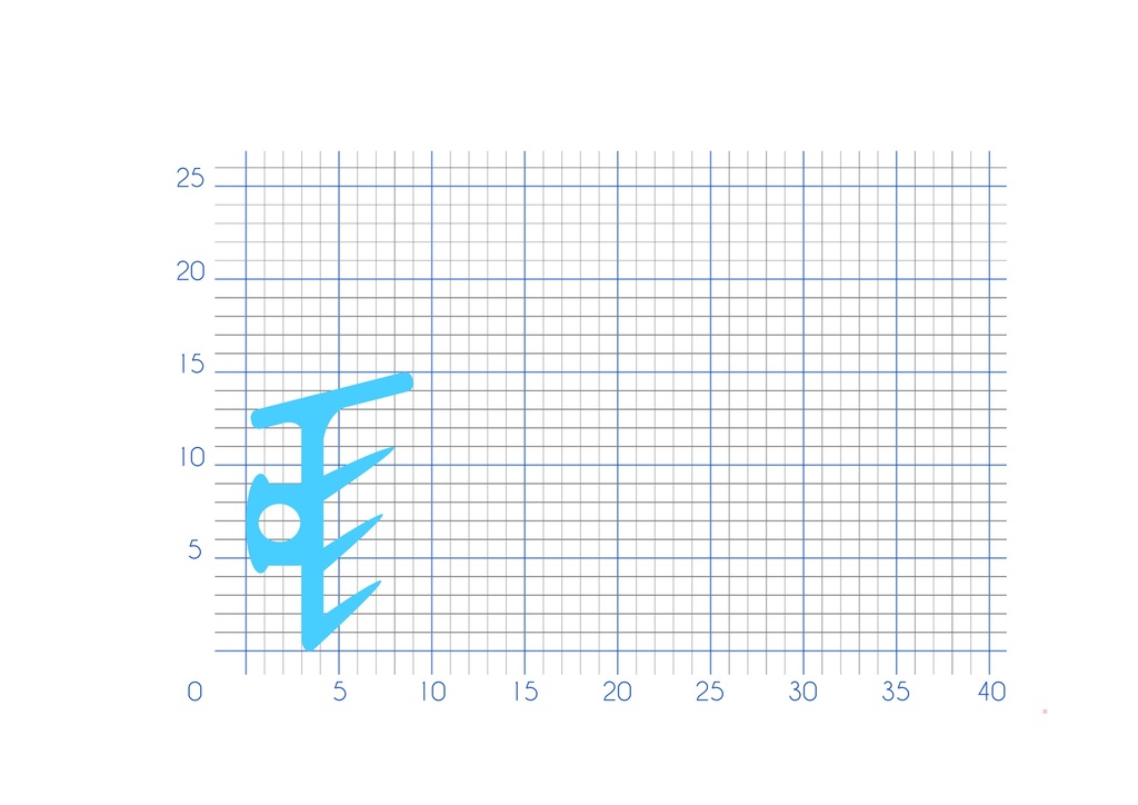 P46 - TPE profile for PVC frame - 9x15mm