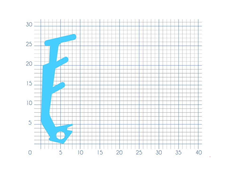 P58 - TPE profile for PVC frame - 9x28mm