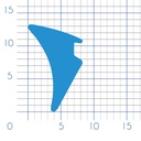 P85 - EPDM rubber glazing seal - 8x12mm