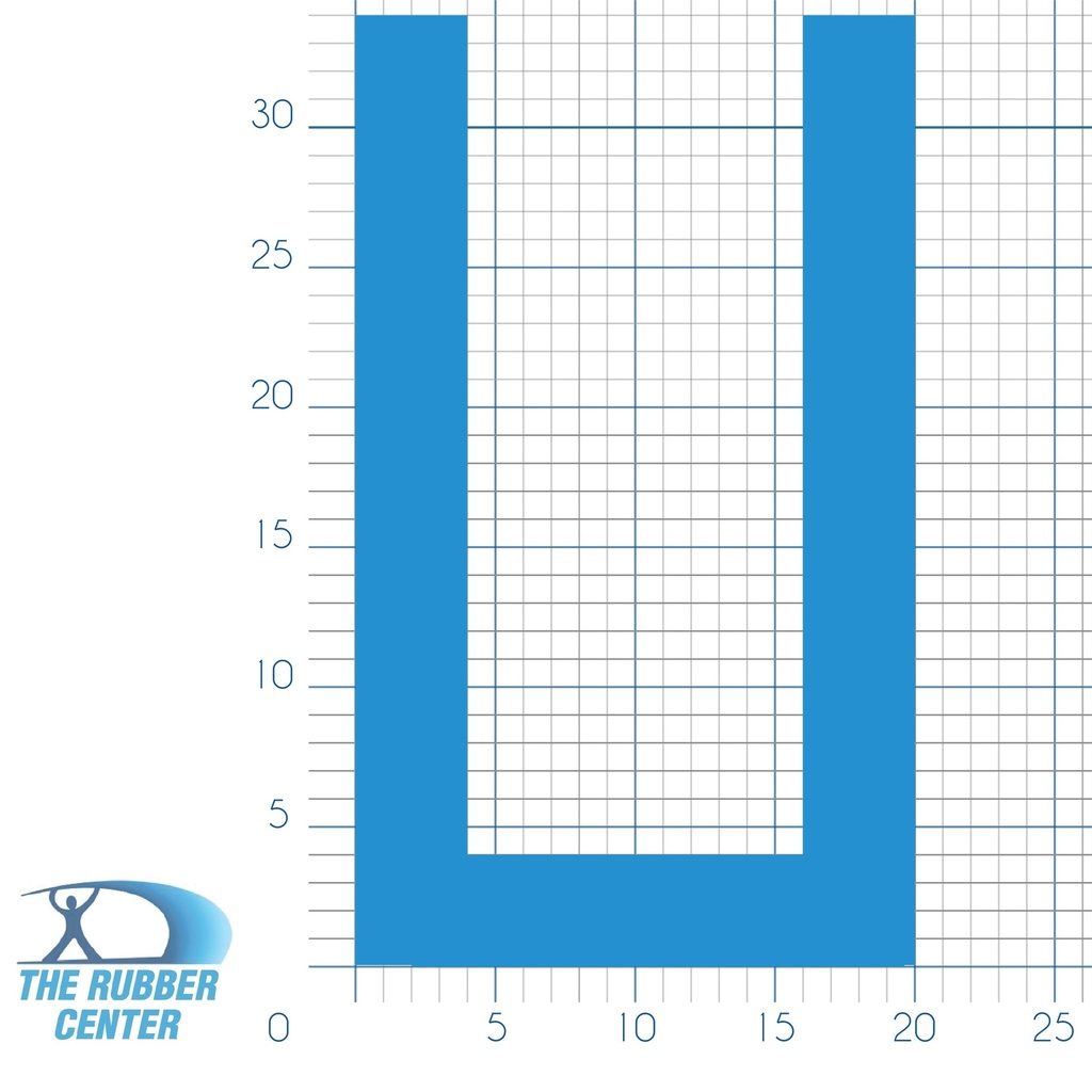 P93 - Rubber U-profile - 20x34mm