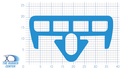 P100 - EPDM rubber frame profile - 38x21mm