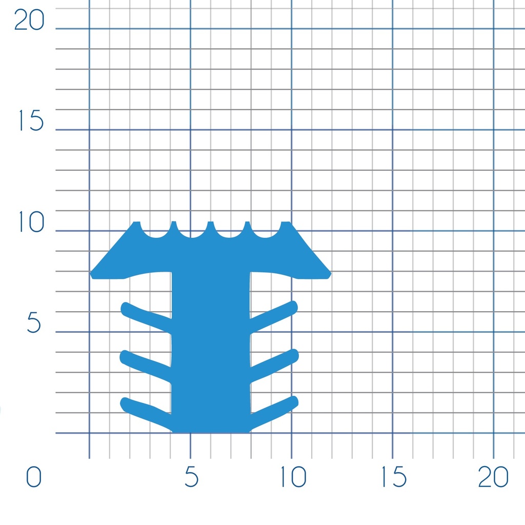 P107 - Stair profile -  12x10,8 mm