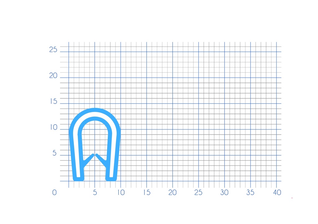 P126 - U-profile for edge protection - 10x14,5mm