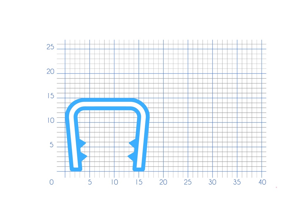 P149 - U-profile for edge protection - 17x15mm