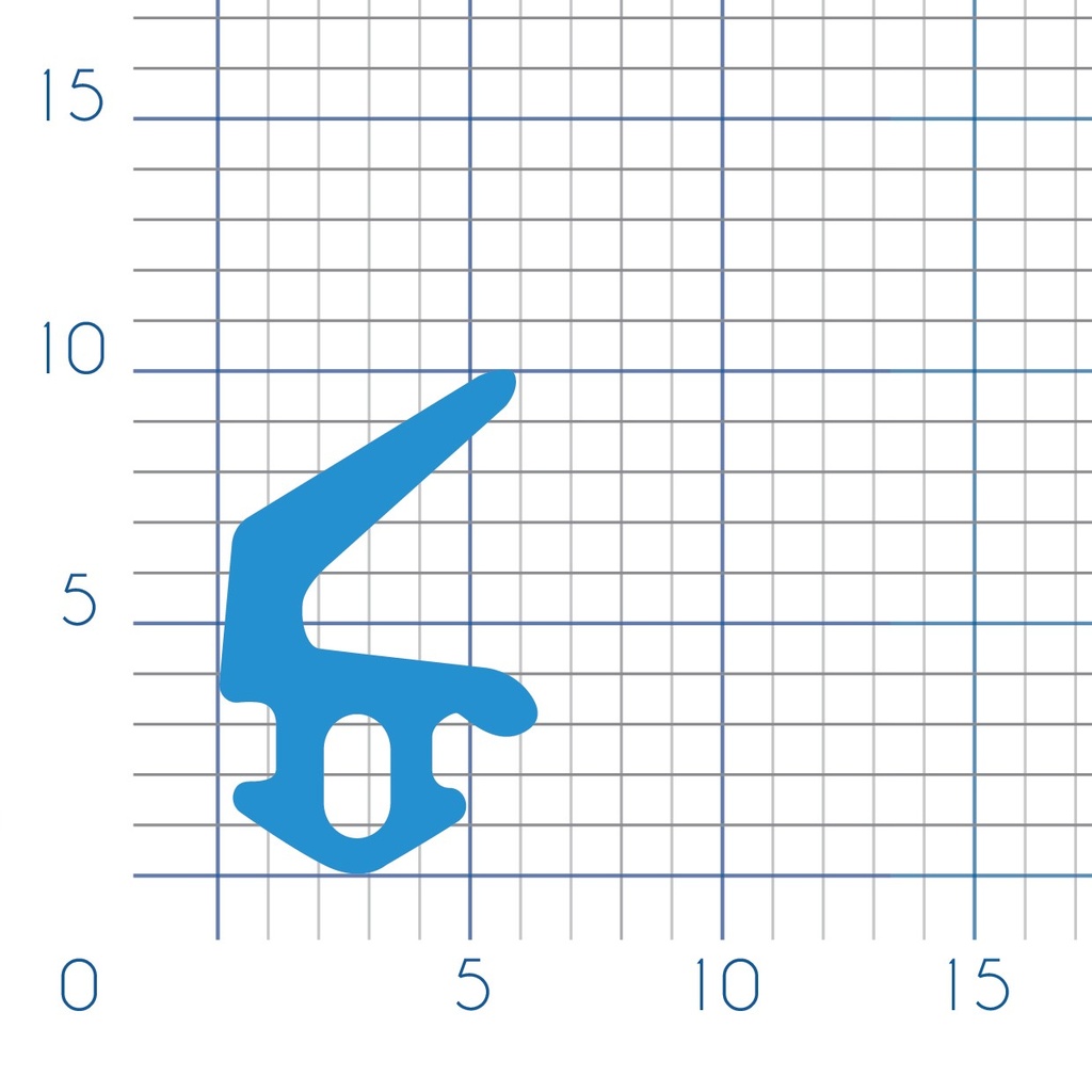 P154 - TPE profile for PVC frame - 6x10mm 