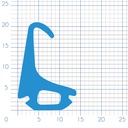 P206 - TPE profile for alluminium frame - 14x21mm