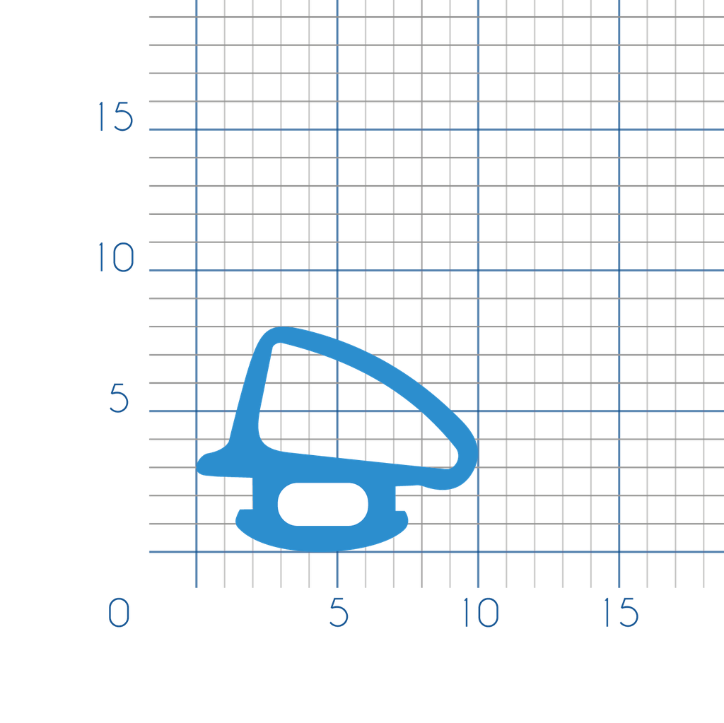 P160 - TPE profile for PVC frame - 11x9mm