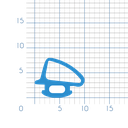 P160 - TPE profile for PVC frame - 11x9mm