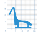 P20 - TPE profile for alluminium frame - 19x17mm