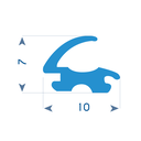 P32 - TPE profile for aluminium frame - 10x8mm 