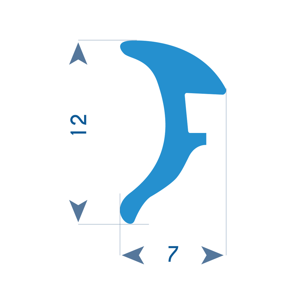 P33 - TPE glazing seal - 7x12mm 