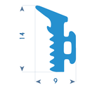 P38 - Silicone profile for aluminium frame - 14x9mm 