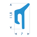 P45 - H sealing profile - 7x11 mm 