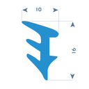 P50 - TPE glazing seal - 10x16mm 