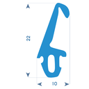 P204 - Profilé TPE pour cadre en aluminium - 10x23 mm