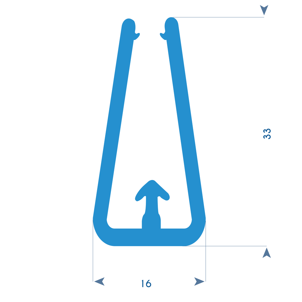 P105 - Double TPE seal for veranda frame and greenhouse  (copie)