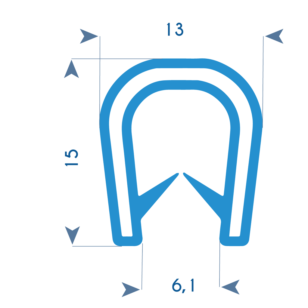 P142 - U-profile for edge protection - 13x15mm (copie)