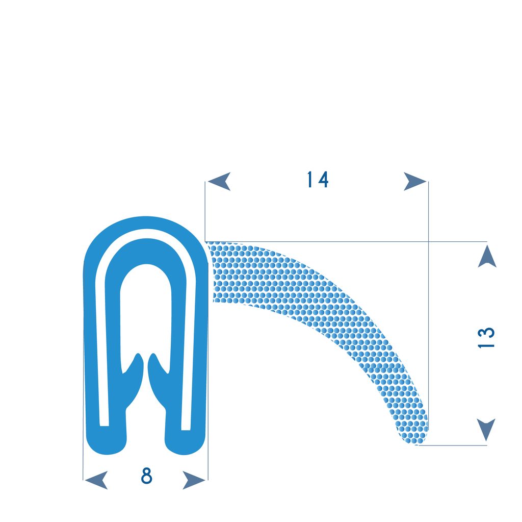 P146 - Bodywork gripping profile - 22x13 mm (copie)