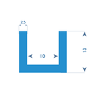 P148 - Rubber U profile - 15x13mm (copie)
