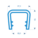 P149 - U-profile for edge protection - 17x15mm (copie)