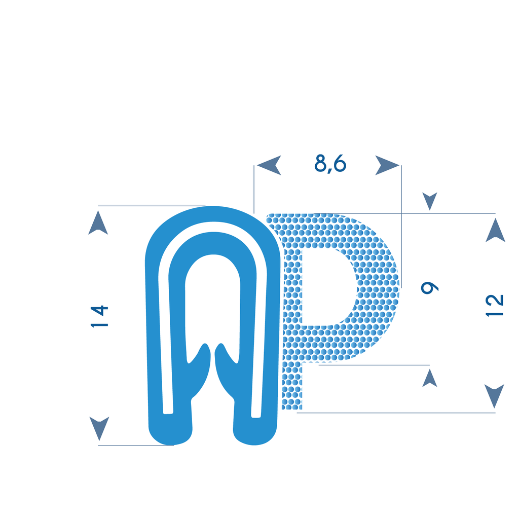 P151 - Bodywork gripping profile - 16x12 mm (copie)