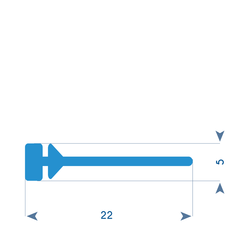 P222 - T-profile - 4x22 mm  (copie)