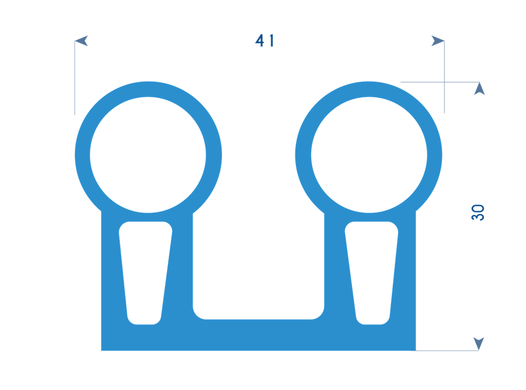 P235 - Cold room sealing profile - 45x30 mm (copie)