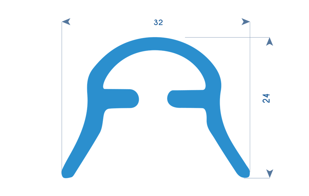 P236 - Cap seal for veranda frame and greenhouse