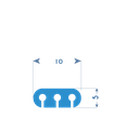 P238 - TPE profile for PVC frame - 10x4mm (copie)