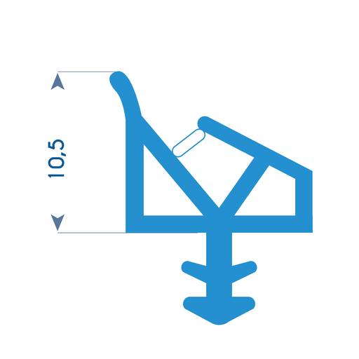 P81 - TPE profile for wooden frame - 11x16mm 