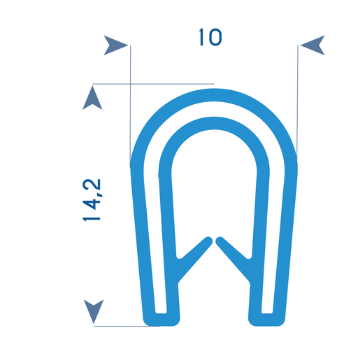 P126 - U-profile for edge protection - 10x14,5mm 