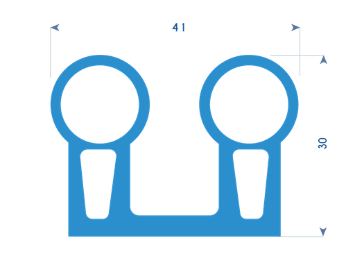 P235 - Cold room sealing profile - 45x30 mm (copie)