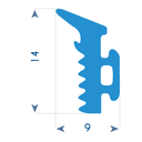 P38 - shop Silicone profile for aluminium frame - 14x9mm